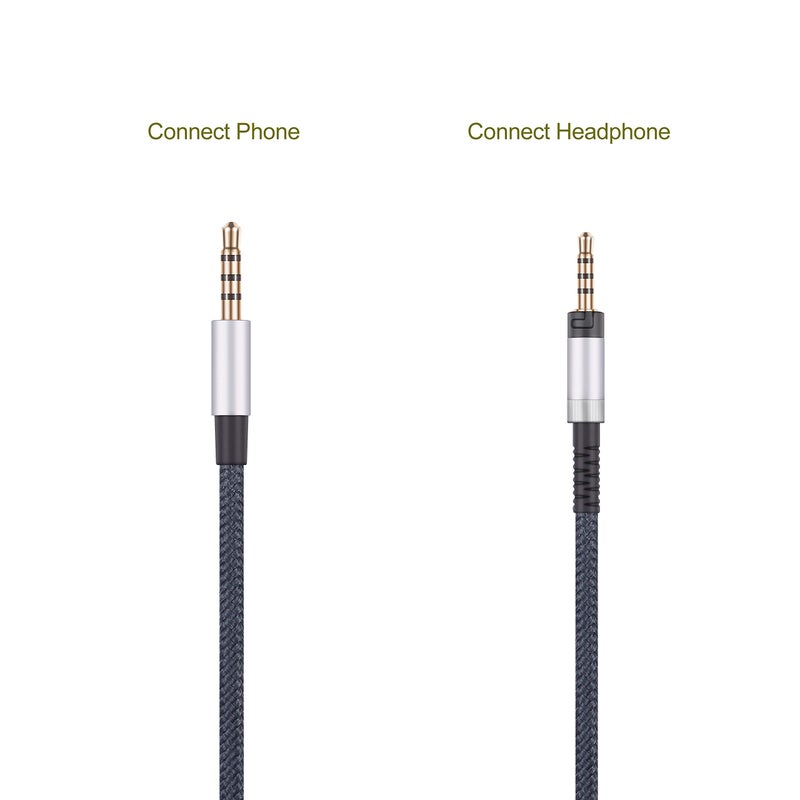 ABLET Audio Replacement Cable with in-Line Mic Remote Volume control Compatible with Sennheiser HD4.40, HD 4.40 BT, HD4.50, HD 4.50 BTNC, HD4.30i, HD4.30G Headphone and Compatible with Samsung Galaxy Huawei - Image 3